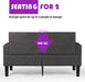 Linen Modern Love Seat Sofa with USB Ports - Relaxing Recliners