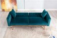 68" Velvet Loveseat With Gold Feet - Relaxing Recliners