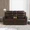 Leather Reclining Loveseat Sofa - Relaxing Recliners