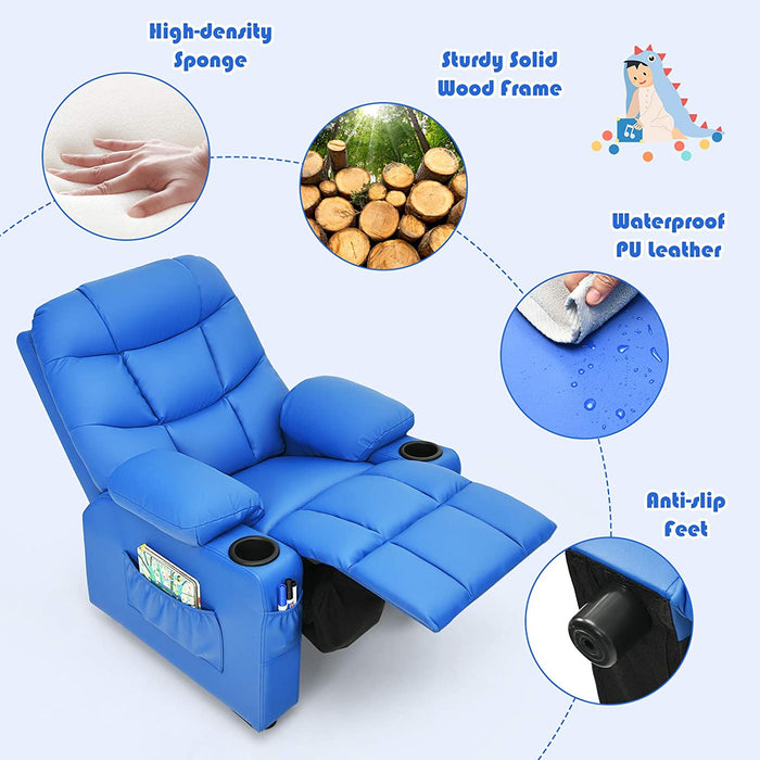 Kids Recliner Chair with Cup Holders - Relaxing Recliners