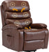 Brown Leather Electric Power Lift Recliner - Relaxing Recliners