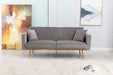 68" Velvet Loveseat With Gold Feet - Relaxing Recliners