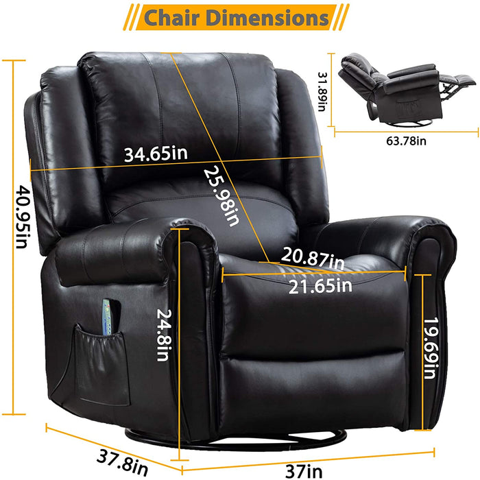 Massage Recliner Chair with Heat Ergonomic - Relaxing Recliners