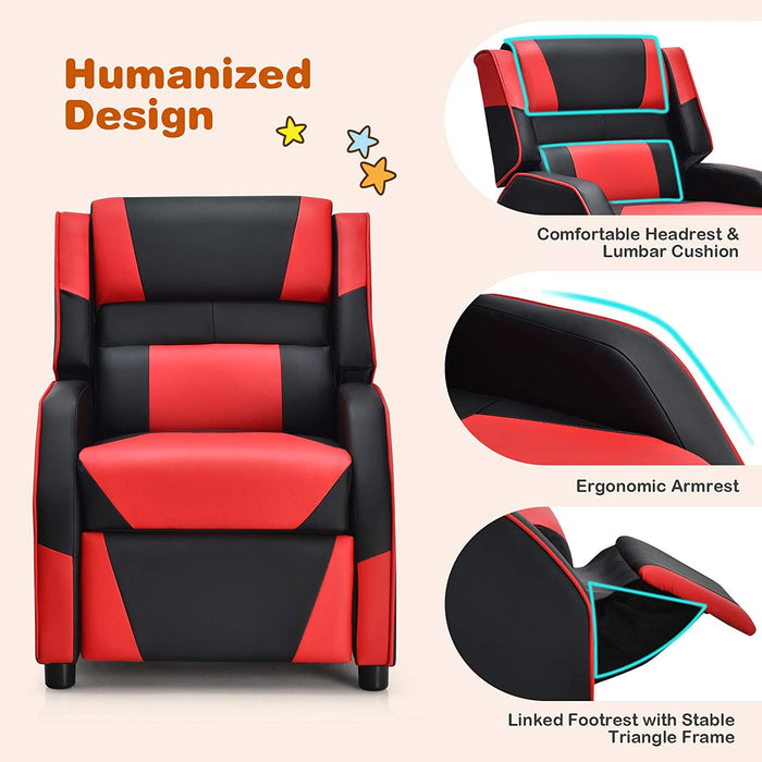Youth Leather Gaming Recliner Chair - Relaxing Recliners