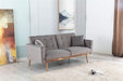 68" Velvet Loveseat With Gold Feet - Relaxing Recliners