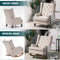 Mid Century Linen Rocking Chair - Relaxing Recliners