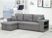 Reversible Sectional Sleeper with Chaise Storage, Gray - Relaxing Recliners