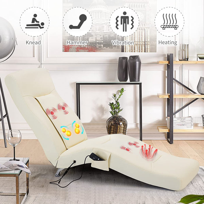 Electric Massage Chaise Lounge Pu Leather - Relaxing Recliners