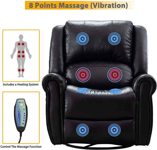 Heat Ergonomic Rocker Recliner Lounge Chair - Relaxing Recliners