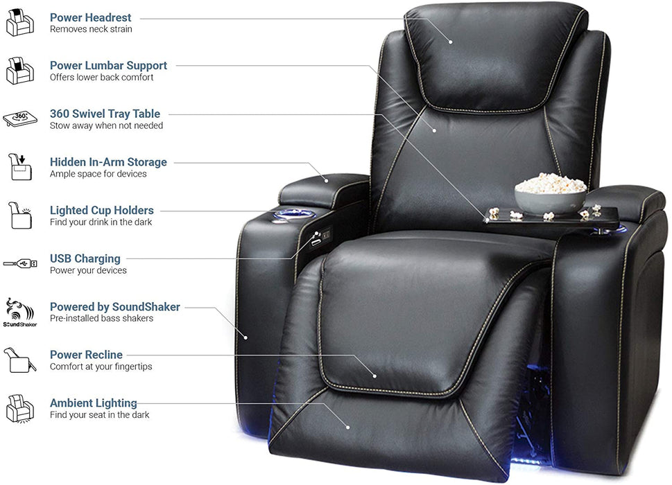 Home Theater Seating Power Recline - Relaxing Recliners