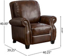 Home Neville PU Push Back Recliner - Relaxing Recliners