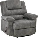 Extra Wide Overstuffed Recliner with Storage Armrests - Relaxing Recliners
