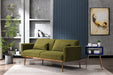 68" Velvet Loveseat With Gold Feet - Relaxing Recliners
