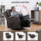 PU Leather Recliner Chair Modern Rocker with Heated Massage Ergonomic Lounge 360 Degree Swivel - Relaxing Recliners