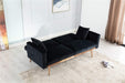 68" Velvet Loveseat With Gold Feet - Relaxing Recliners