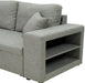 Reversible Sectional Sleeper with Chaise Storage, Gray - Relaxing Recliners