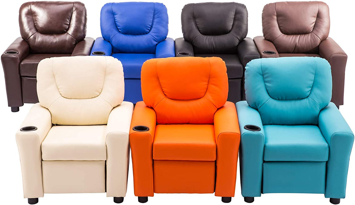 Kids Recliner Chair Faux Leather - Relaxing Recliners
