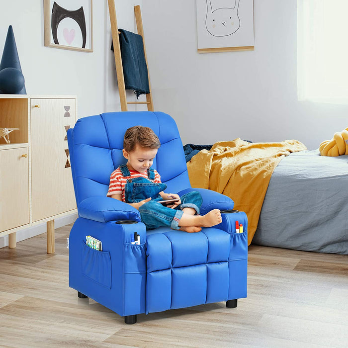 Kids Recliner Chair with Cup Holders - Relaxing Recliners