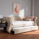 Contemporary Fabric Daybed with Trundle - Relaxing Recliners