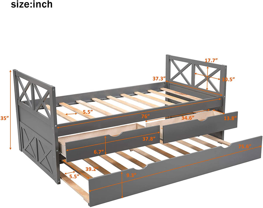 Twin Daybed for Kids with Storage - Relaxing Recliners