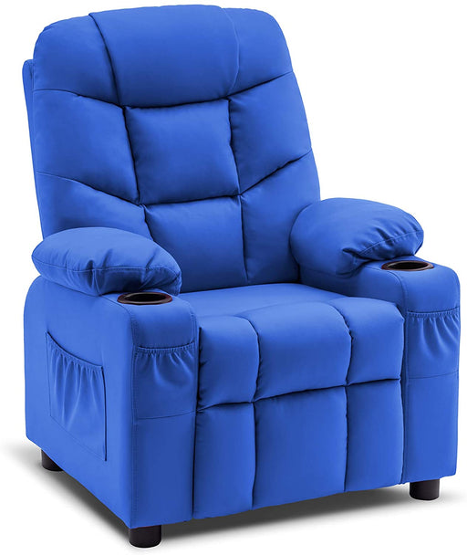 Big Kids Recliner With With Cup Holders, Fabric - Relaxing Recliners