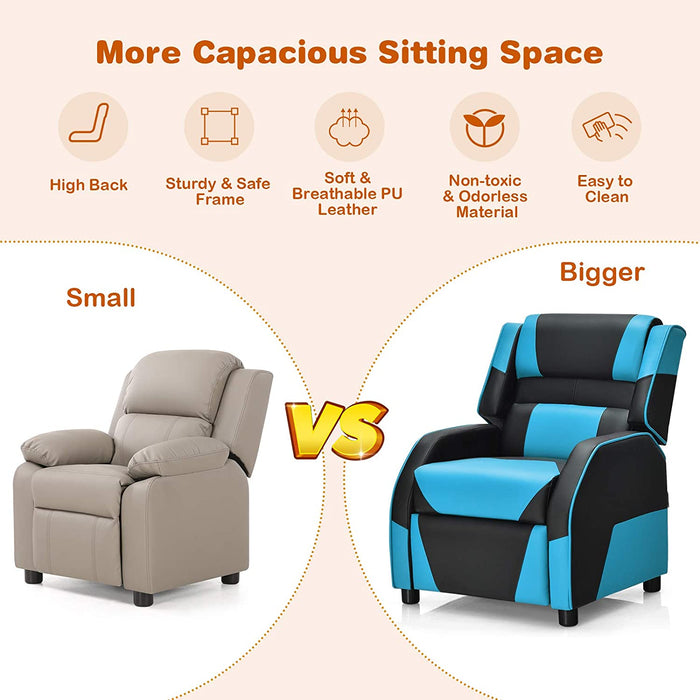 Youth Leather Gaming Recliner Chair - Relaxing Recliners