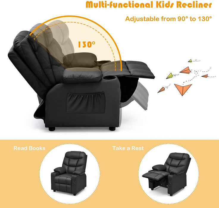 Kids Recliner Chair with Cup Holders - Relaxing Recliners