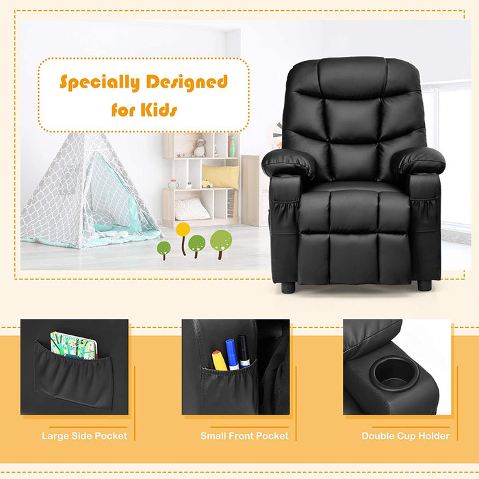 Kids Recliner Chair with Cup Holders - Relaxing Recliners