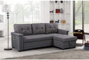 Dark Gray Reversible Sectional Sofa with Storage - Relaxing Recliners