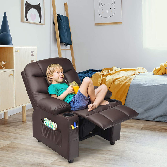 Kids Recliner Chair with Cup Holders - Relaxing Recliners