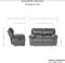 Double Reclining Loveseat, Gray - Relaxing Recliners