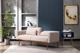 68" Velvet Loveseat With Gold Feet - Relaxing Recliners