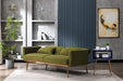 68" Velvet Loveseat With Gold Feet - Relaxing Recliners