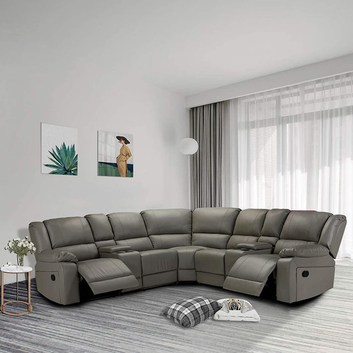 Leather Corner Reclining Sofa - Relaxing Recliners