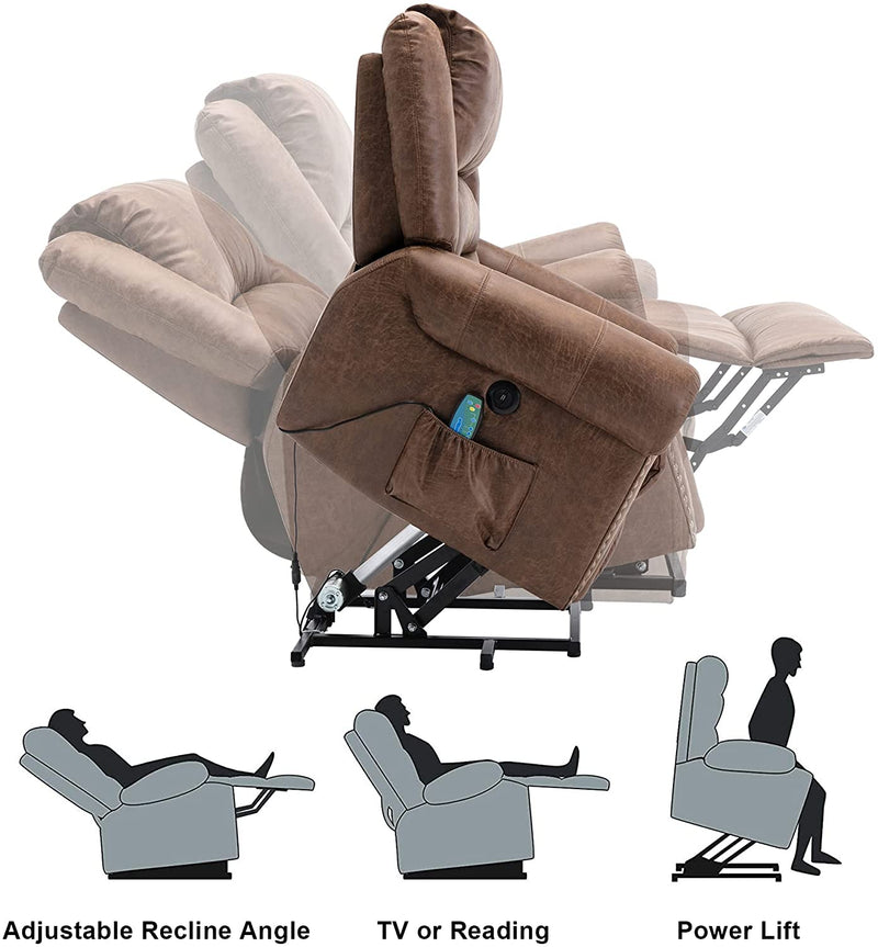 Electric Power Lift Recliner Chairs with Heat - Relaxing Recliners