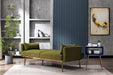 68" Velvet Loveseat With Gold Feet - Relaxing Recliners