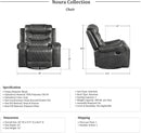 Lexicon 3 Piece Reclining Sofa Set Manual Recline - Relaxing Recliners