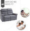 Grey Fabric Modern Two Seater Manual Reclining Loveseat - Relaxing Recliners