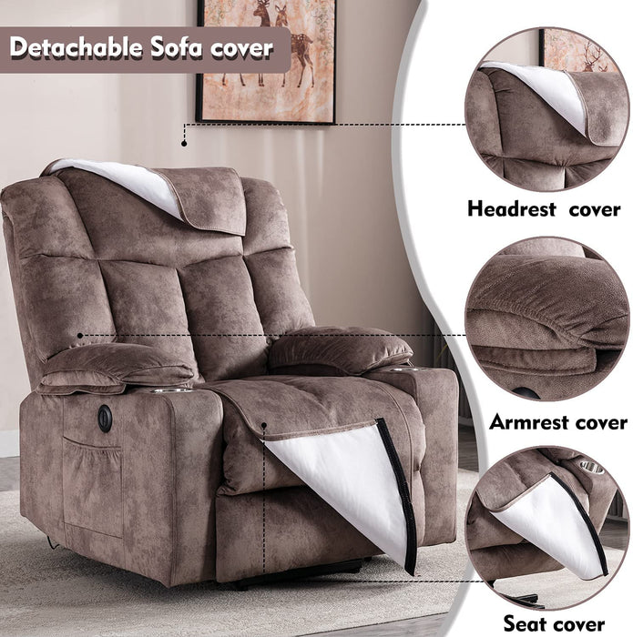 Power Lift Recliner With USB Ports, Washable Covers for Elderly - Relaxing Recliners