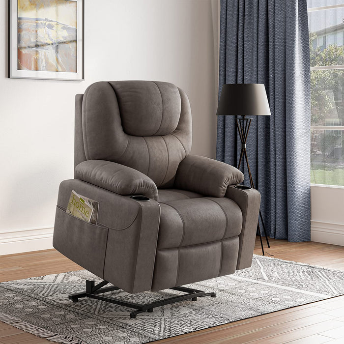 Power Lift Fabric Recliner Chair - Up To 400 Pounds - Relaxing Recliners