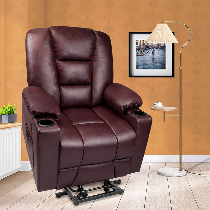 thumbnail image 2 of Electric Power Lift Recliner Chair PU Leather With Vibration Massage Korser 7017 2 of 5