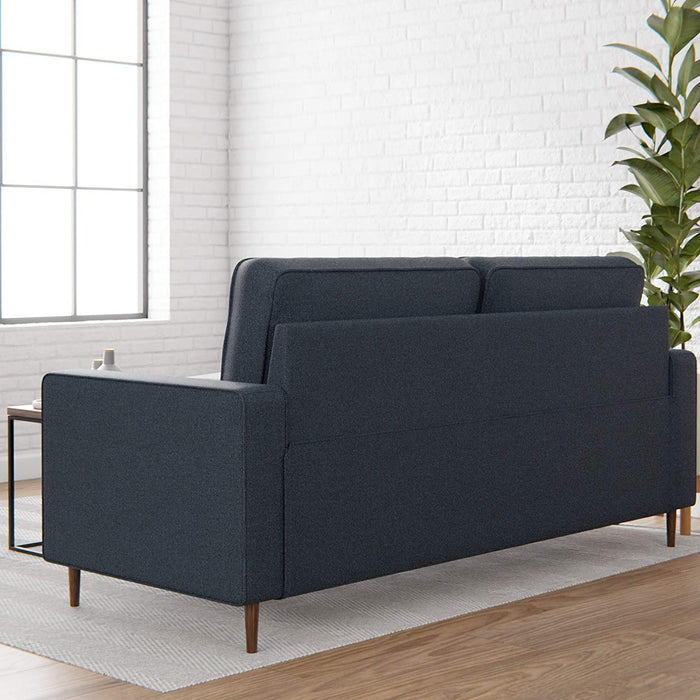Faux Leather Sofa with Square Arms - Relaxing Recliners
