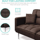 Convertible Linen Fabric Tufted Futon - Relaxing Recliners