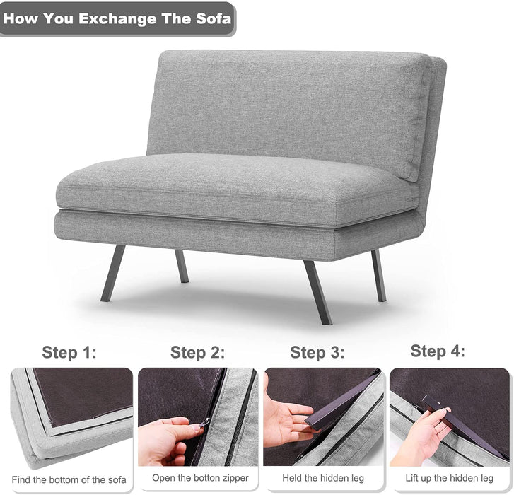 3 in 1 Convertible Folding Sofa Bed - Relaxing Recliners