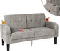 Linen Modern Love Seat Sofa with USB Ports - Relaxing Recliners