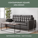 Faux Leather Sofa with Square Arms - Relaxing Recliners