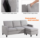 3 Seat Convertible Sofa Couch L-Shaped - Relaxing Recliners