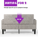 Linen Modern Love Seat Sofa with USB Ports - Relaxing Recliners