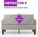 Linen Modern Love Seat Sofa with USB Ports - Relaxing Recliners