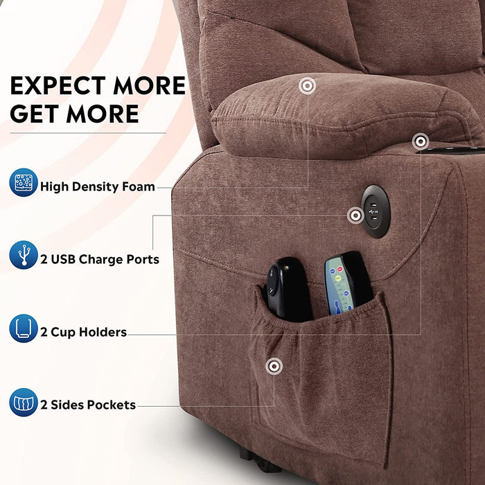450 Pound Weight Capacity Fabric Power Lift Recliner - Relaxing Recliners